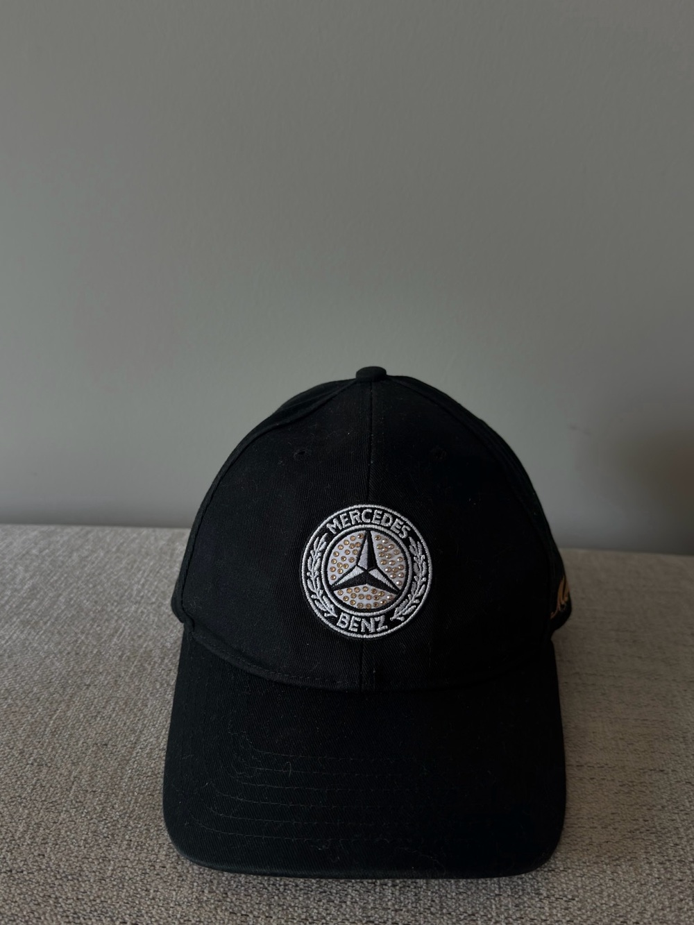 Genuine Mercedes-Benz Women’s Black Crystal Logo Baseball Cap Adjustable
